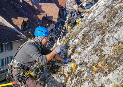Klicken, um das Bild zu vergrößern Grünwuchsentfernung Kirchenfels Aarburg