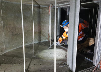 Isolation eines Lüftungsschachtes mit FOAMGLAS T3+